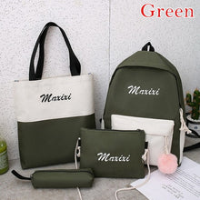 Load image into Gallery viewer, 5 Piece Set High School backpack Bags for Teenage Girls 2020