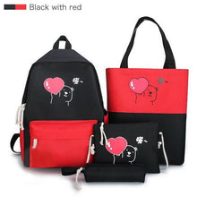 Load image into Gallery viewer, 5 Piece Set High School backpack Bags for Teenage Girls 2020
