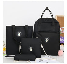 Load image into Gallery viewer, 2020 New Canvas Female Book Bag Backpack 5pcs/set Schoolbag School