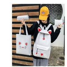 Load image into Gallery viewer, 2020 New Canvas Female Book Bag Backpack 5pcs/set Schoolbag School