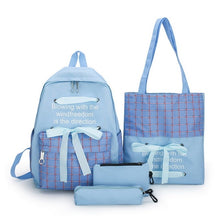 Load image into Gallery viewer, 2020 New Canvas Female Book Bag Backpack 5pcs/set Schoolbag School
