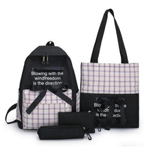 Load image into Gallery viewer, 2020 New Canvas Female Book Bag Backpack 5pcs/set Schoolbag School