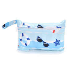 Load image into Gallery viewer, Waterproof reusable wet bag printed pocket diaper bag PUL travel dry wet