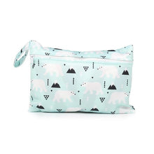 Load image into Gallery viewer, Waterproof reusable wet bag printed pocket diaper bag PUL travel dry wet
