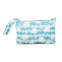 Load image into Gallery viewer, Waterproof reusable wet bag printed pocket diaper bag PUL travel dry wet
