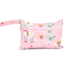 Load image into Gallery viewer, Waterproof reusable wet bag printed pocket diaper bag PUL travel dry wet
