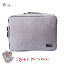 Load image into Gallery viewer, Big Capacity Document Organizer Insert Handbag Travel Bag Pouch
