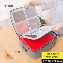 Load image into Gallery viewer, Big Capacity Document Organizer Insert Handbag Travel Bag Pouch

