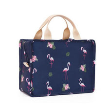 Load image into Gallery viewer, Functional Pattern Cooler Lunch Box Portable Insulated Canvas Lunch Bag
