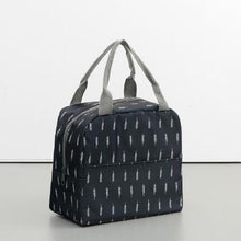 Load image into Gallery viewer, Functional Pattern Cooler Lunch Box Portable Insulated Canvas Lunch Bag
