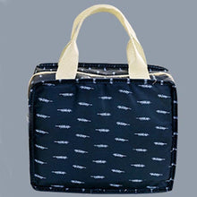 Load image into Gallery viewer, Functional Pattern Cooler Lunch Box Portable Insulated Canvas Lunch Bag
