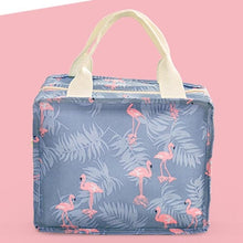 Load image into Gallery viewer, Functional Pattern Cooler Lunch Box Portable Insulated Canvas Lunch Bag
