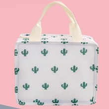 Load image into Gallery viewer, Functional Pattern Cooler Lunch Box Portable Insulated Canvas Lunch Bag
