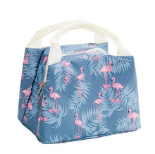 Load image into Gallery viewer, Functional Pattern Cooler Lunch Box Portable Insulated Canvas Lunch Bag
