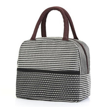 Load image into Gallery viewer, Functional Pattern Cooler Lunch Box Portable Insulated Canvas Lunch Bag
