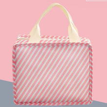 Load image into Gallery viewer, Functional Pattern Cooler Lunch Box Portable Insulated Canvas Lunch Bag
