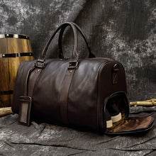 Load image into Gallery viewer, Hot Genuine Leather Men Women Travel Bag Soft Real Leather
