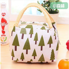 Load image into Gallery viewer, Newest Lunch Bag Insulated Cold Canvas Stripe Picnic Carry Case Thermal
