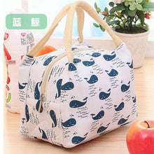 Load image into Gallery viewer, Newest Lunch Bag Insulated Cold Canvas Stripe Picnic Carry Case Thermal
