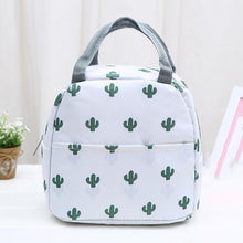Load image into Gallery viewer, Functional Pattern Cooler Lunch Box Portable Insulated Canvas Lunch Bag
