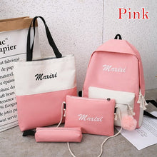 Load image into Gallery viewer, 5 Piece Set High School backpack Bags for Teenage Girls 2020
