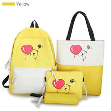 Load image into Gallery viewer, 5 Piece Set High School backpack Bags for Teenage Girls 2020

