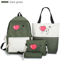 Load image into Gallery viewer, 5 Piece Set High School backpack Bags for Teenage Girls 2020
