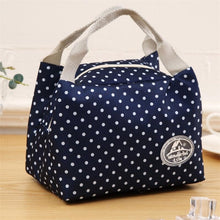 Load image into Gallery viewer, Newest Lunch Bag Insulated Cold Canvas Stripe Picnic Carry Case Thermal

