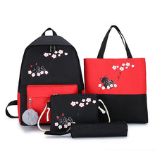 Load image into Gallery viewer, 2020 New Canvas Female Book Bag Backpack 5pcs/set Schoolbag School
