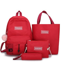 Load image into Gallery viewer, 2020 New Canvas Female Book Bag Backpack 5pcs/set Schoolbag School
