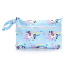 Load image into Gallery viewer, Waterproof reusable wet bag printed pocket diaper bag PUL travel dry wet
